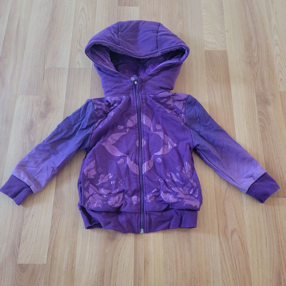 Disney Frozen II Purple Full Zip Hoodie Turns Into Plush Ana Size 2T